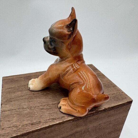 Vintage Jema Holland Boxer Dog Figurine Statue Ornament West Germany stamped 266 - Picture 3 of 13
